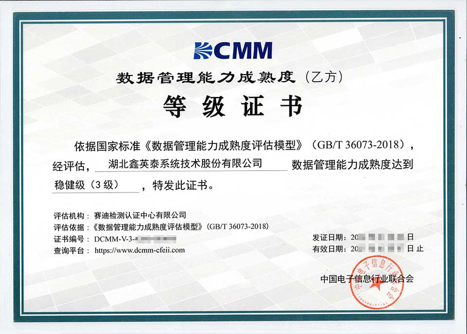 DCMM3-數據管理能力成熟度穩健級